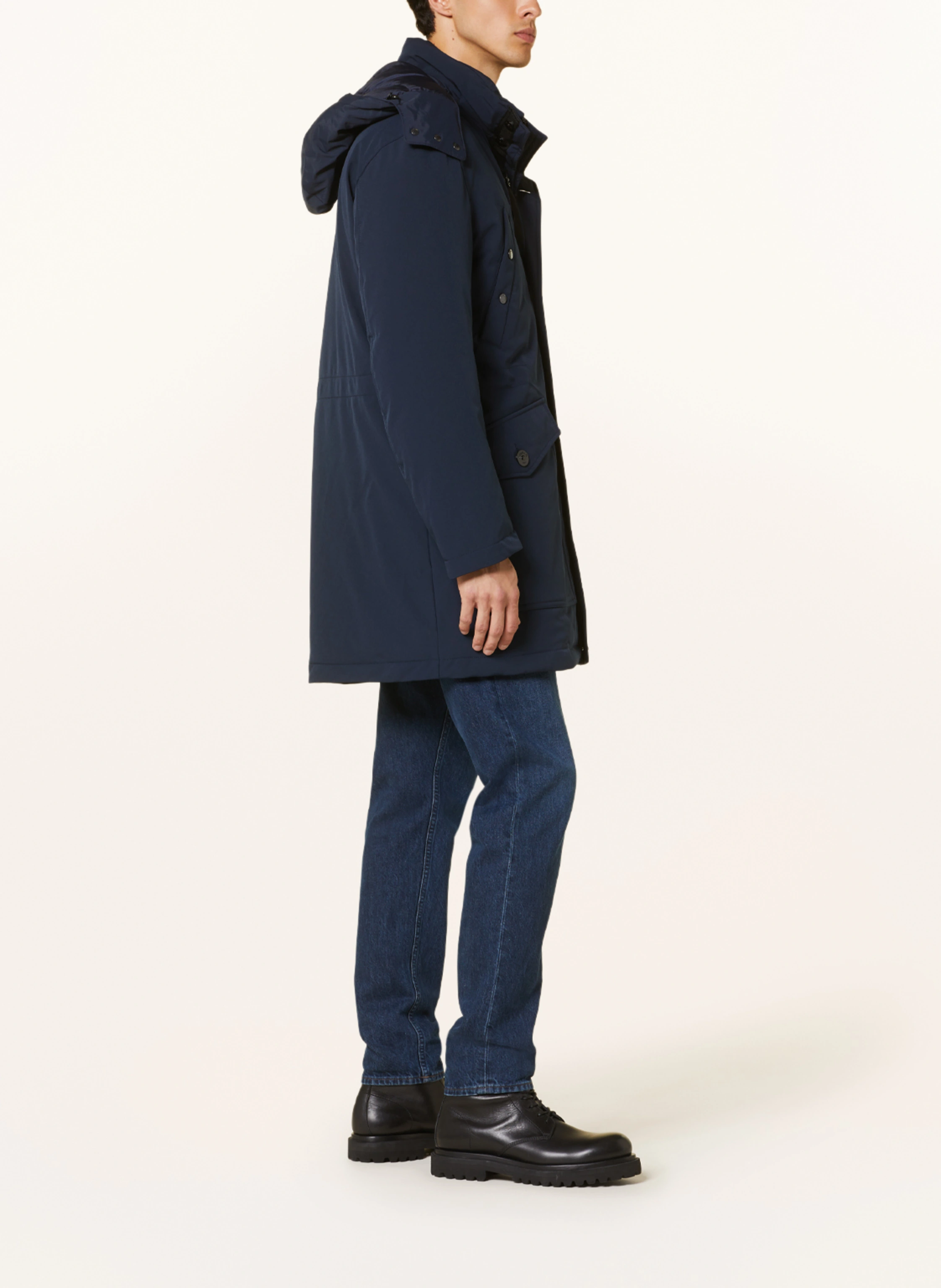 Blauer Parka mit DUPONT™ SORONA®-Isolierung
