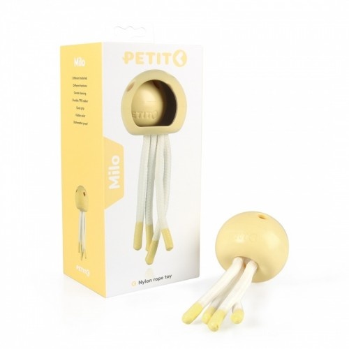 Brinquedo de limpeza amarelo para cães