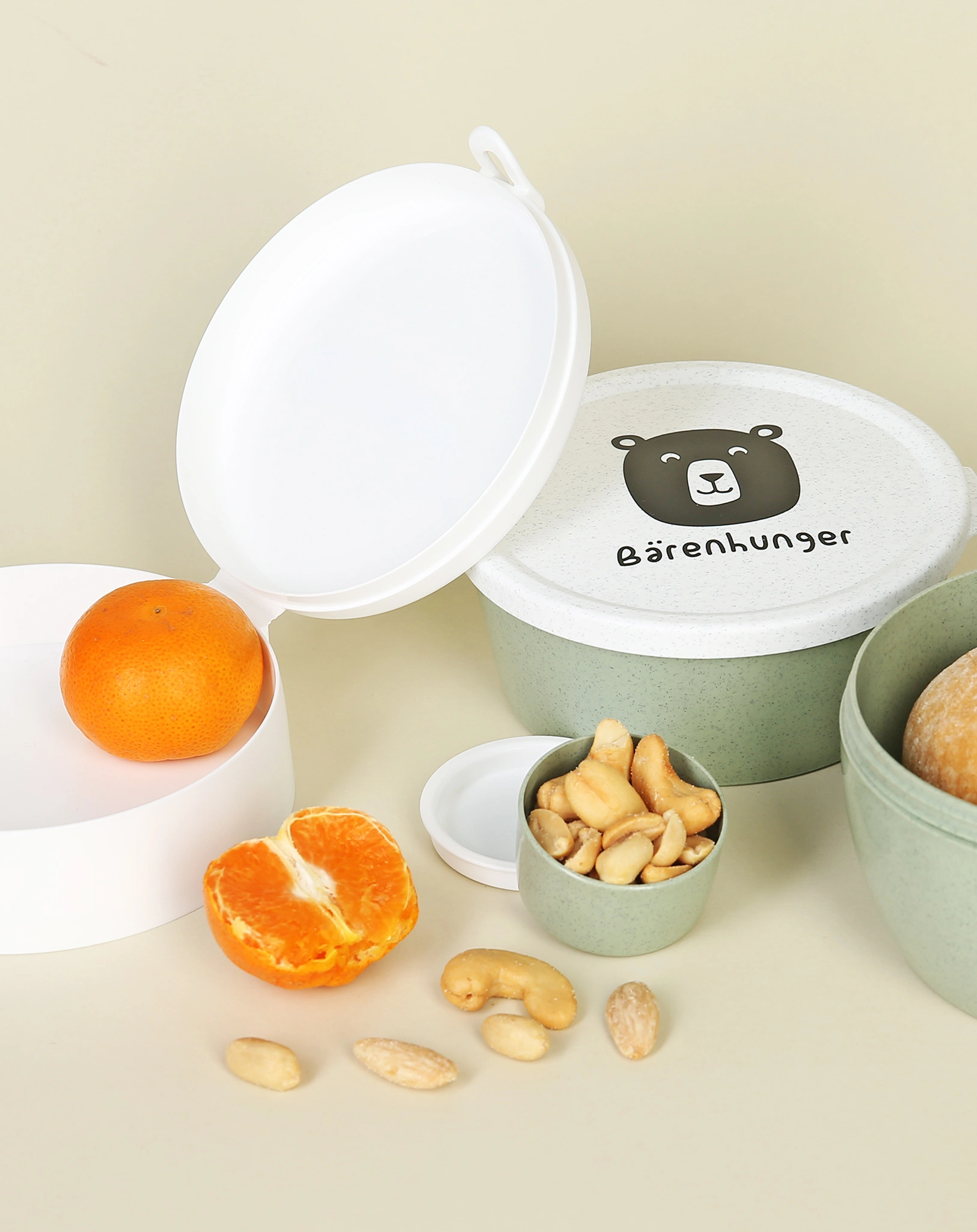 Müslischale BÄRENHUNGER 2-teilig in organic green/weiss
