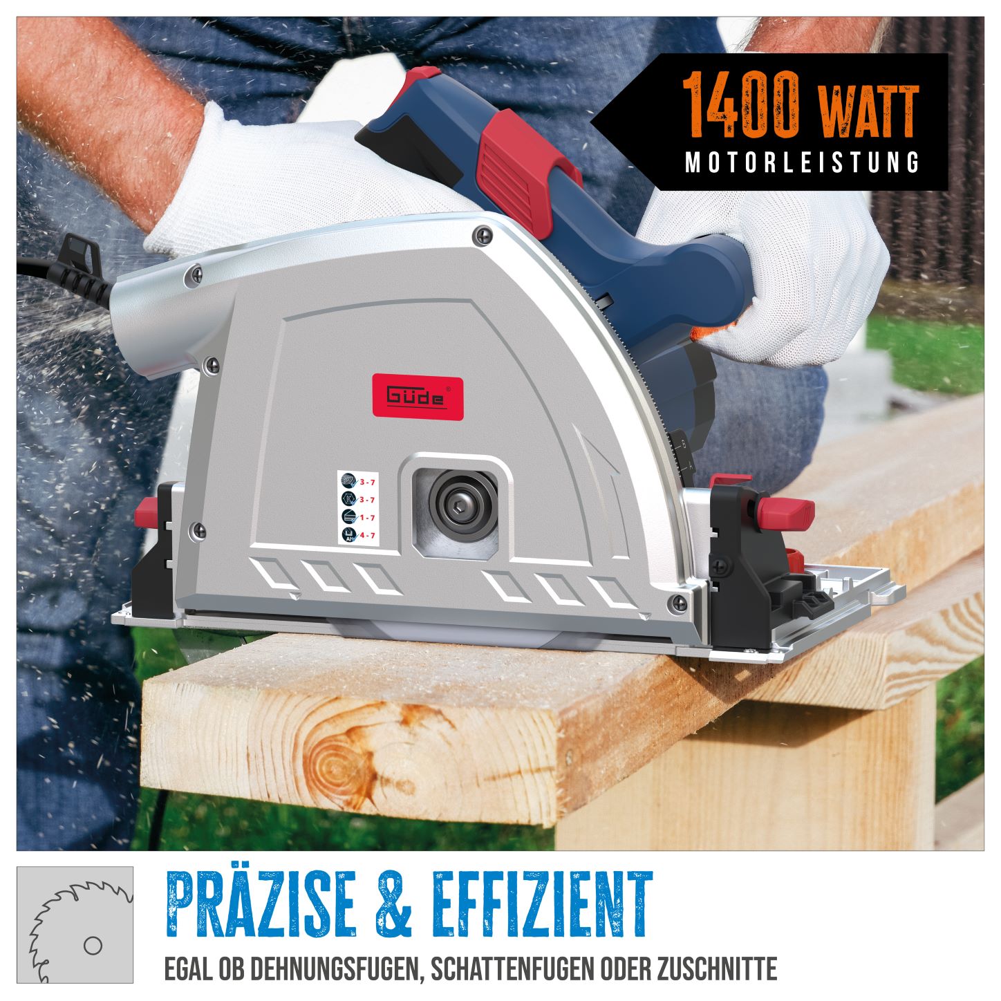 Güde Tauchkreissäge TS 57-1400 KE Set