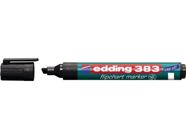 edding 383 flipchart - Markør - for flip-over tavle - sort - vandbaseret blæk - 1-5 mm
