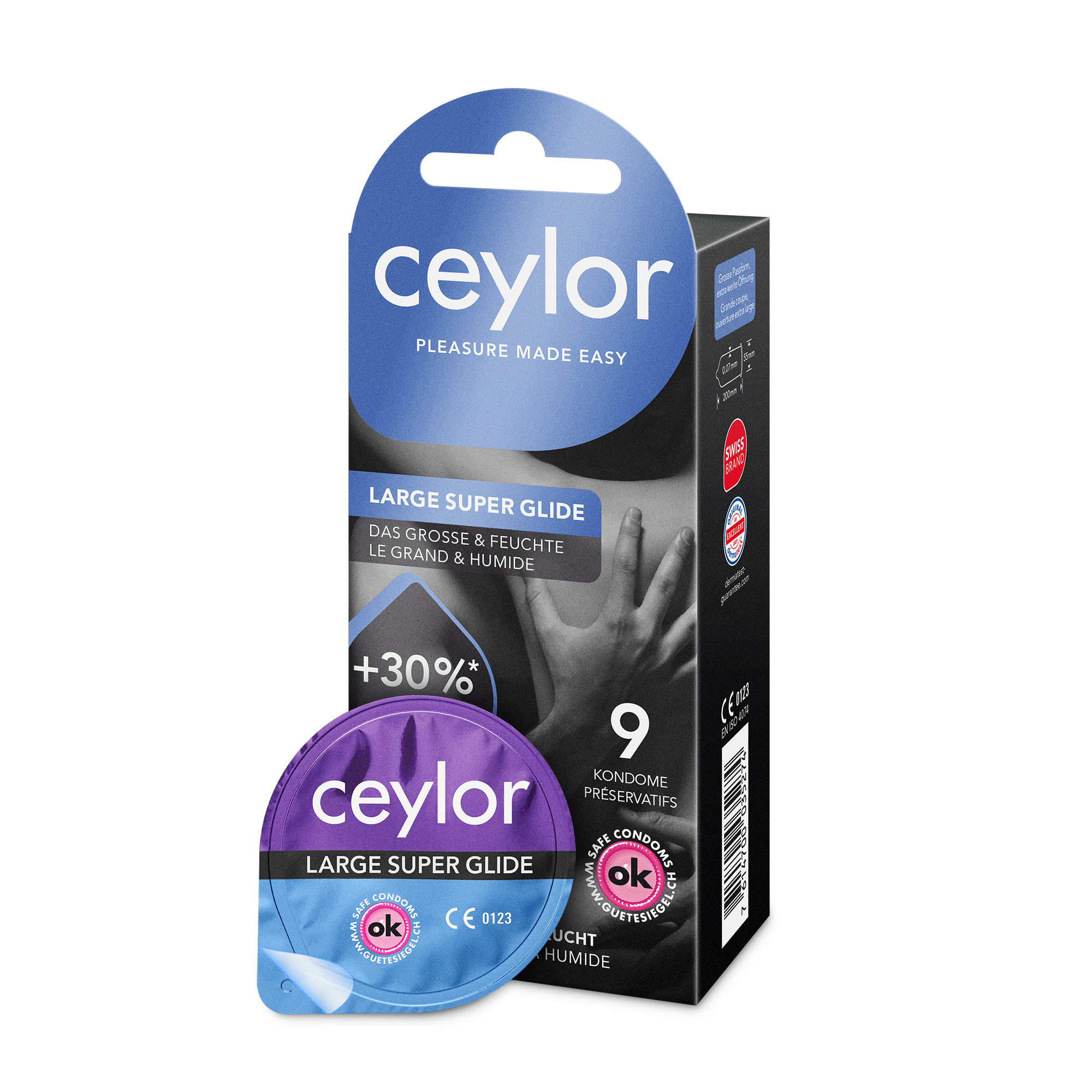Ceylor Large Super Glide Präservativ<br>9 Stück