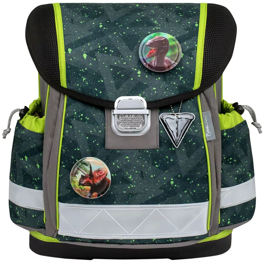 Belmil Schulranzen Classy Schulranzen Set 6-teilig mit Brustgurt Green Splash
