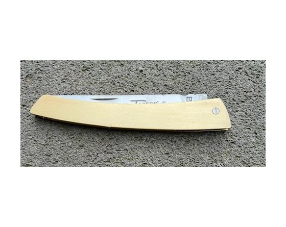 Le Thiers Coursolle 12 cm Manche Laiton satiné uni guilloché Couteau de poche Le Thiers par Coursolle