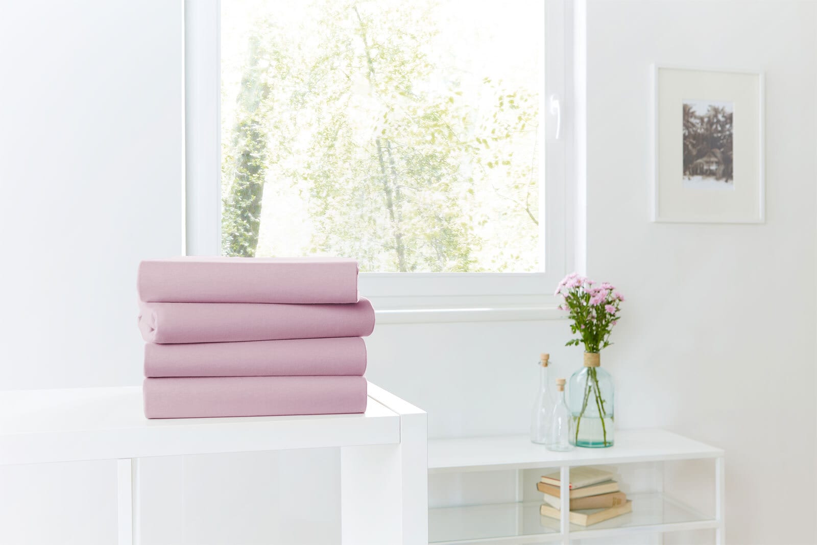 Vario Spannbetttuch 90/100 x 200 cm mauve