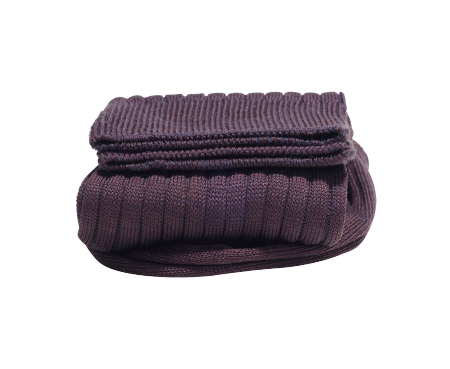 Chaussettes ville homme fil d’Écosse Havane et Réglisse
