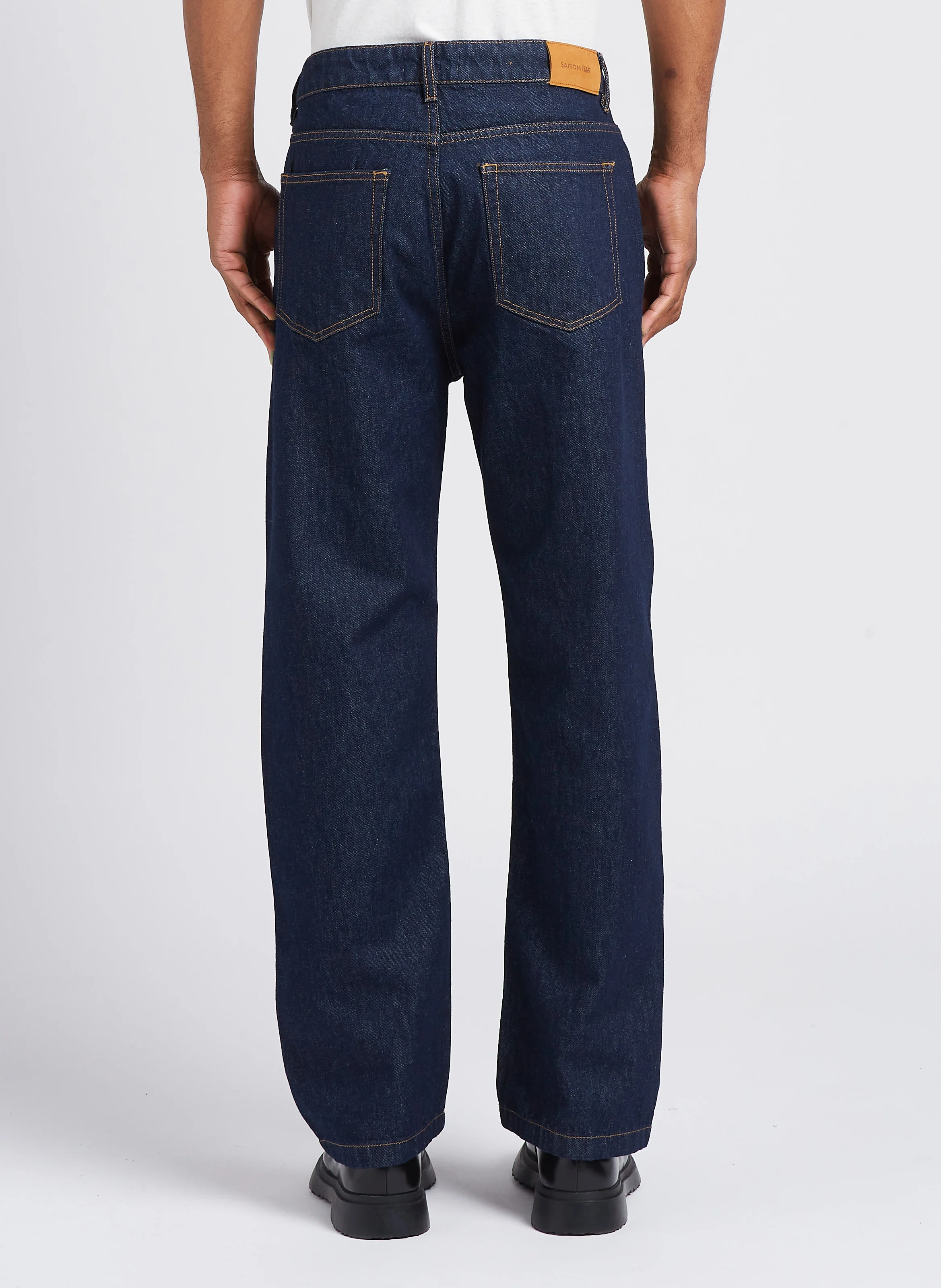 CALPH - Jean droit en coton stretch | Bleu