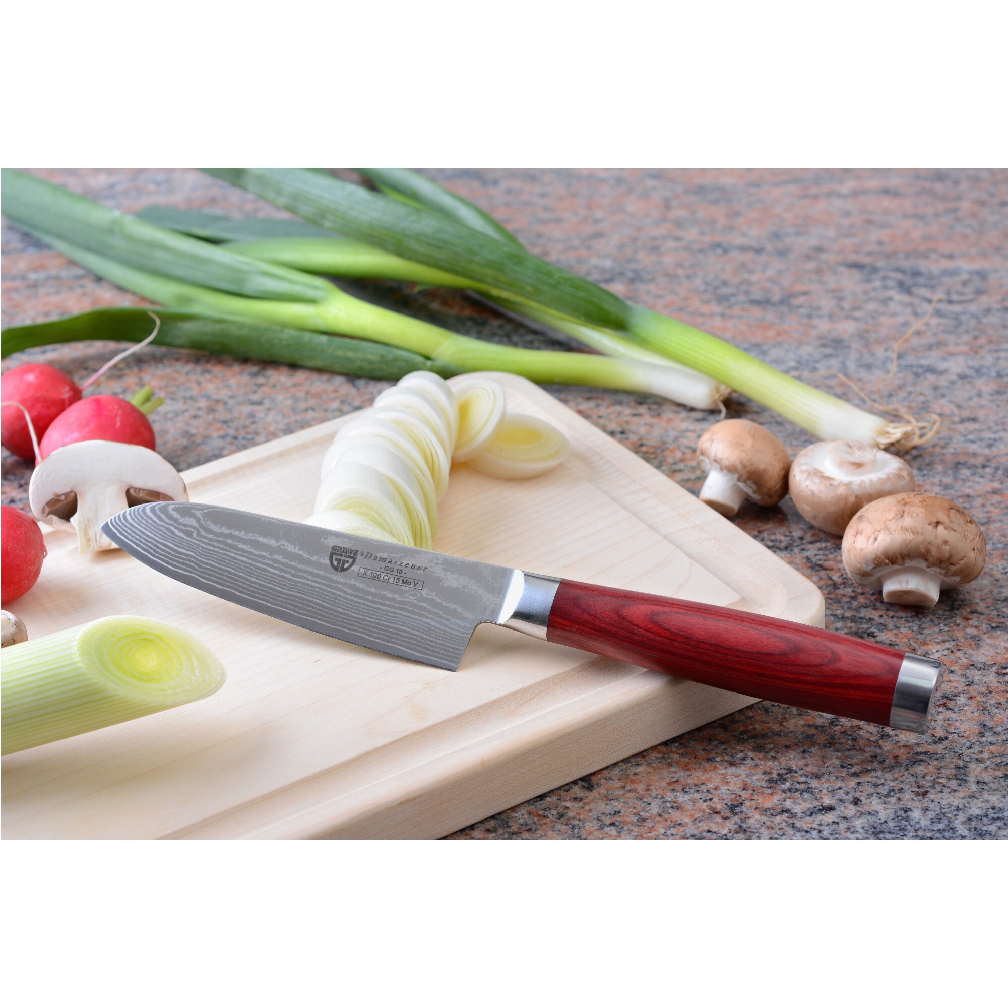 GRÄWE Santokumesser RED-PAKKAWOOD