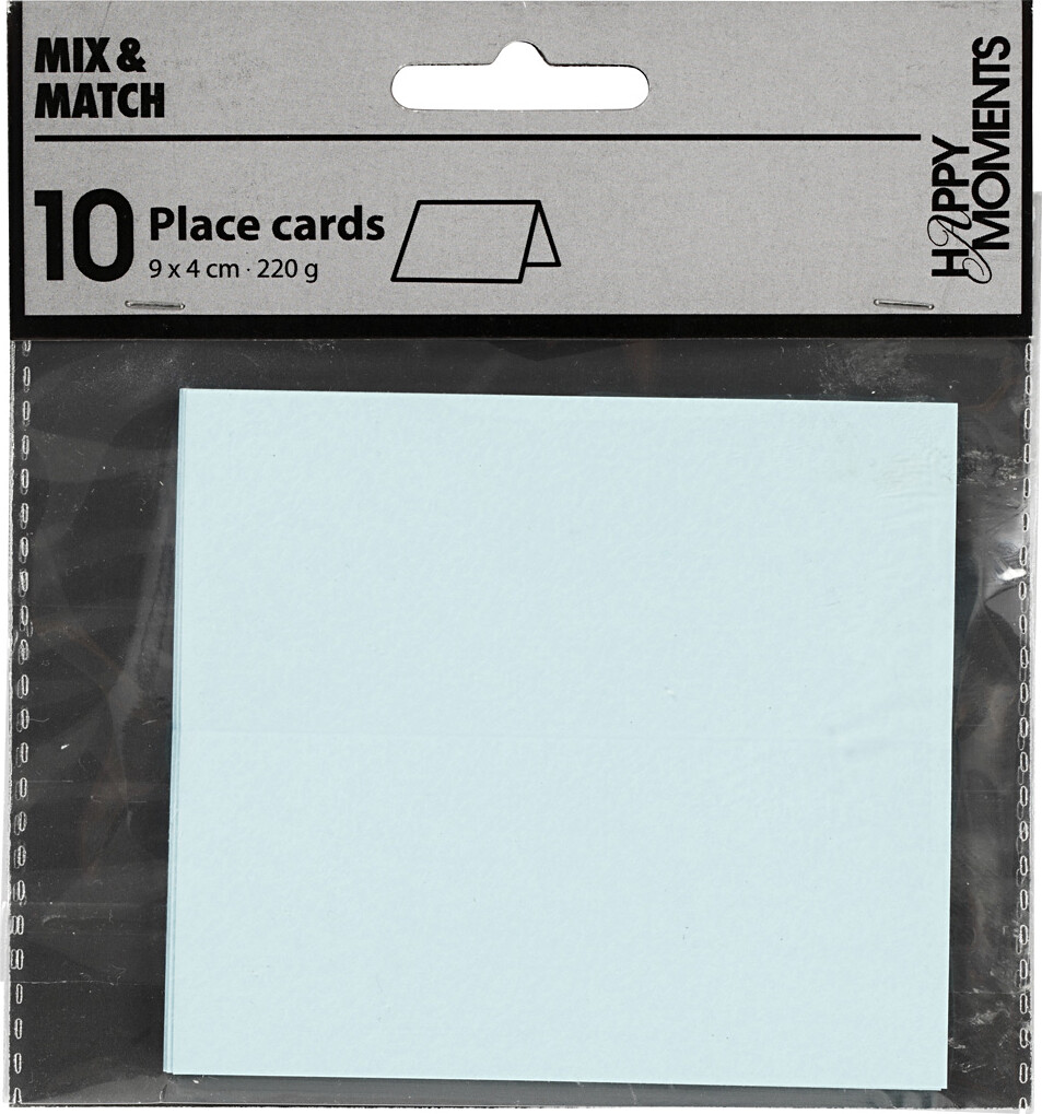 Bordkort - Lyseblå - 9X4 CM - 10 Stk