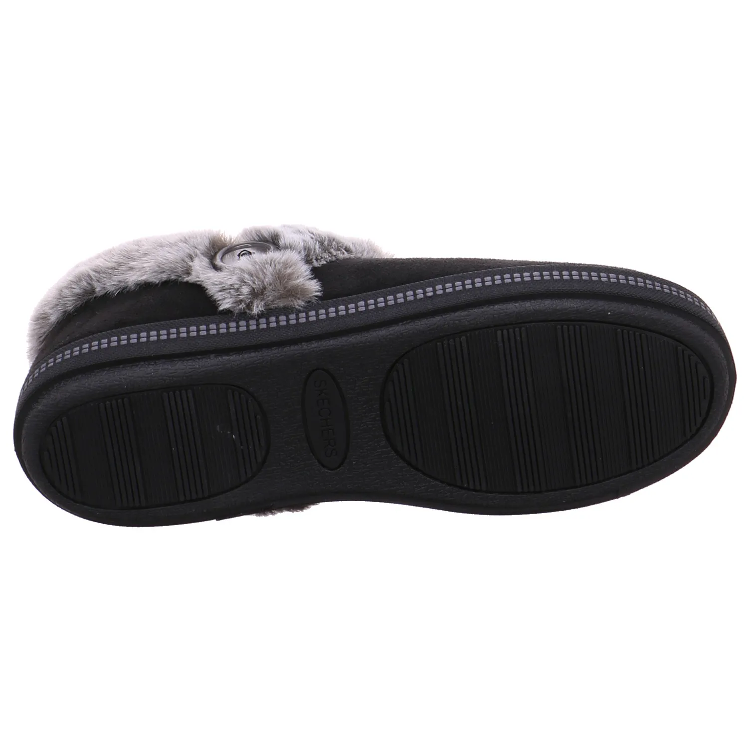 SKECHERS Hausschuh Schwarz Lederimitat