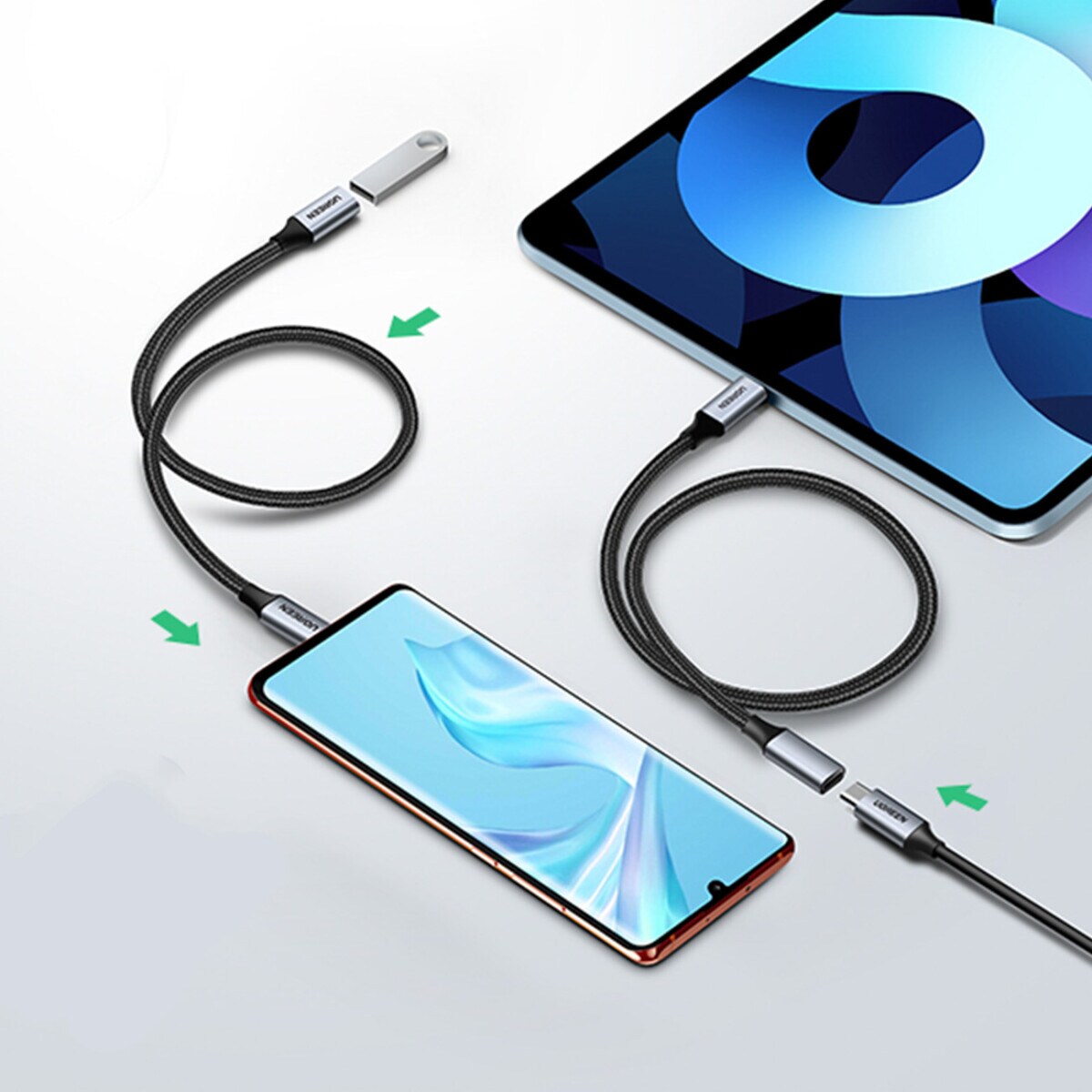 Ugreen Verlängerungskabel USB C 3.1 Stecker / Buchse 10Gb/s Quick Char
