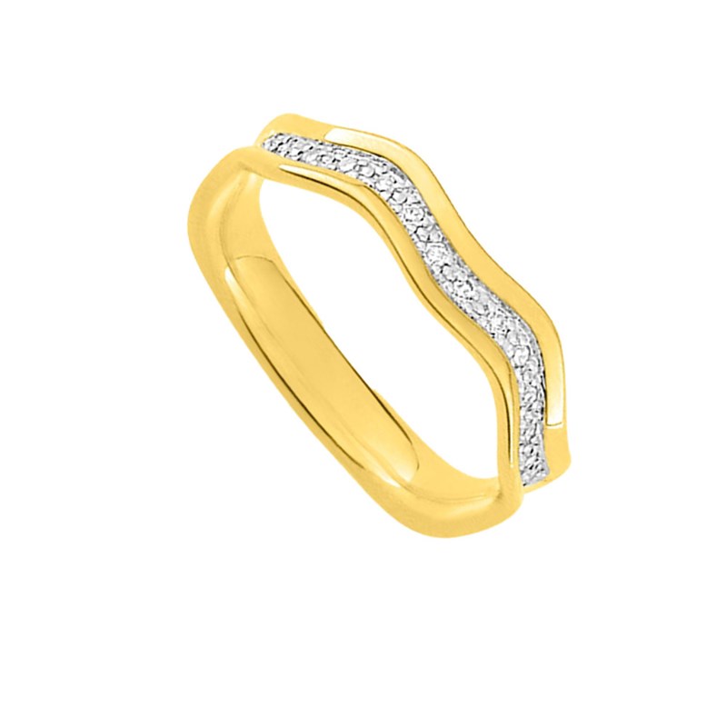 Bague Femme - Or 18 Carats - Diamant 0.08 Carats