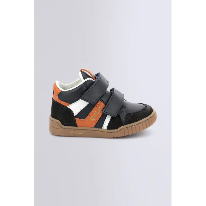 WINCKY VEL NOIR CAMEL MARINE SNEAKERS HAUTES Cuir Garçon