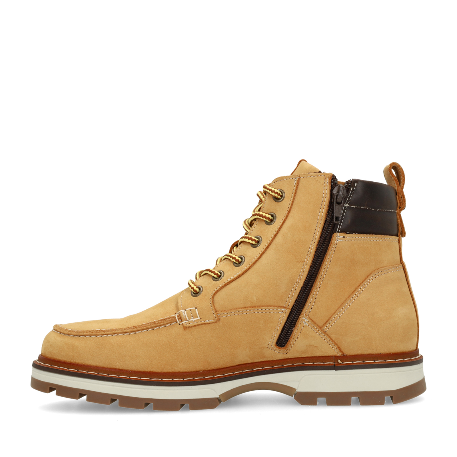 Gele nubuck veterboots