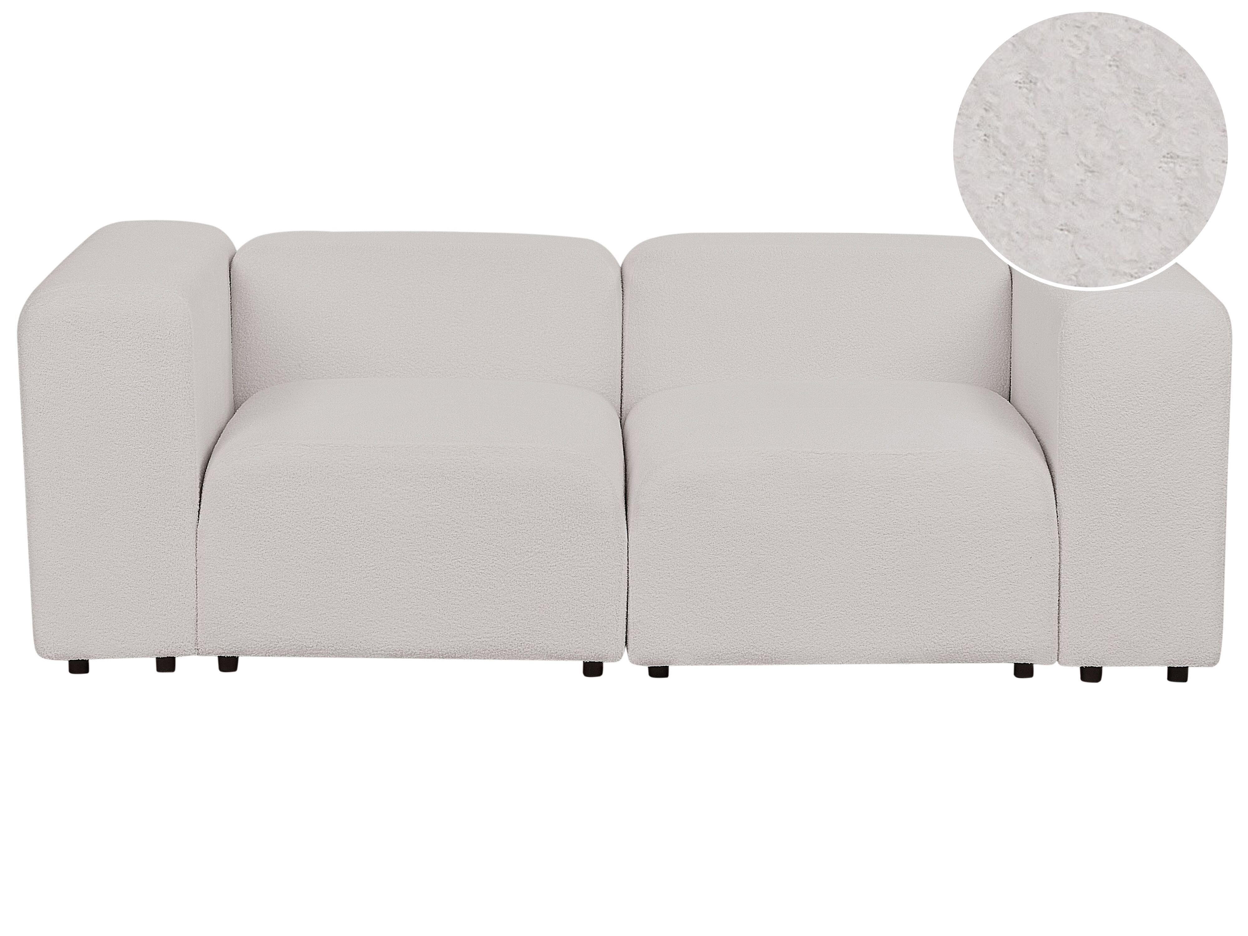Modulaire bank 2-zits FALSTERBO Bouclé Lichtgrijs