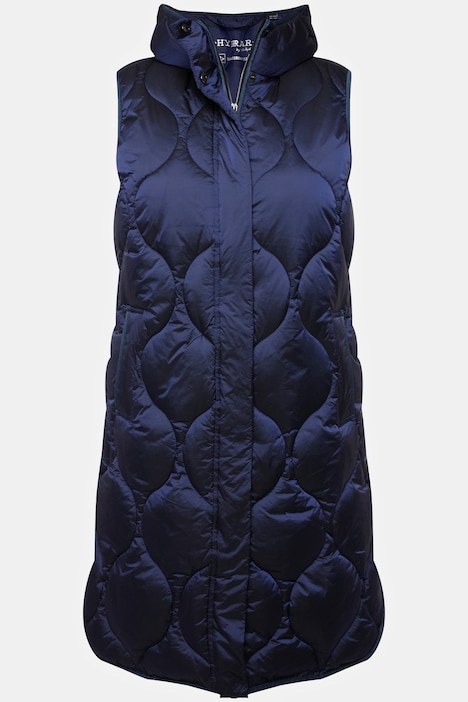 HYPRAR Long-Steppweste, wasserabweisend, 2-Wege-Zipper