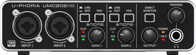 Audio Interface - 2 Ingangen - 2 Uitgangen - USB 2.0 - Metalen Behuizing