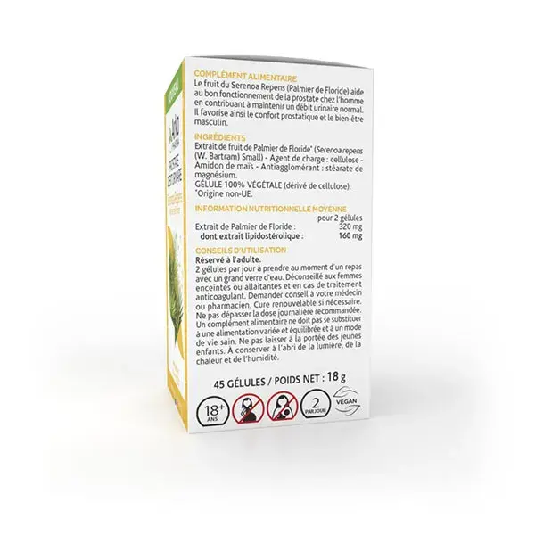 Arkopharma Arkogélules Próstata e Fluxo Urinário Serenoa Repens 45 cápsulas