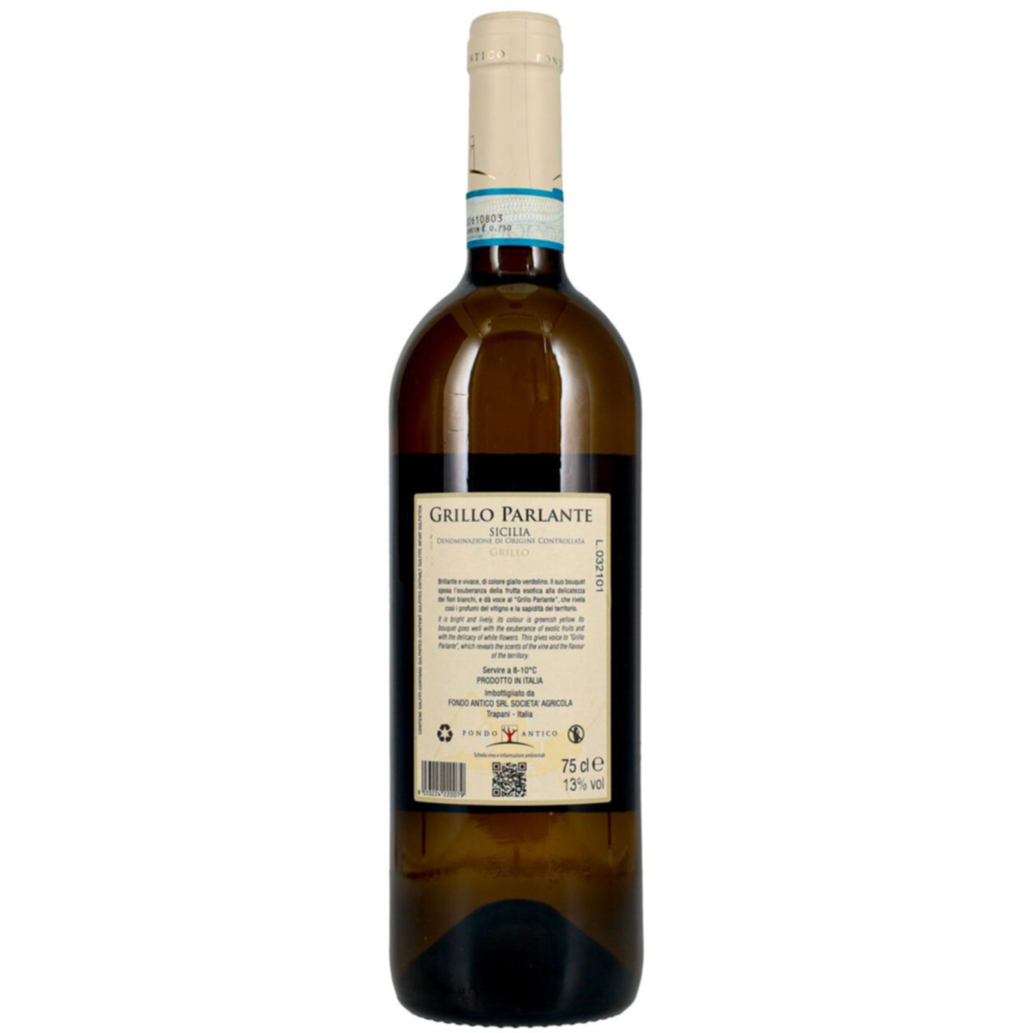 Bianco Sicilia DOC Grillo Parlante Fondo Antico -75cl