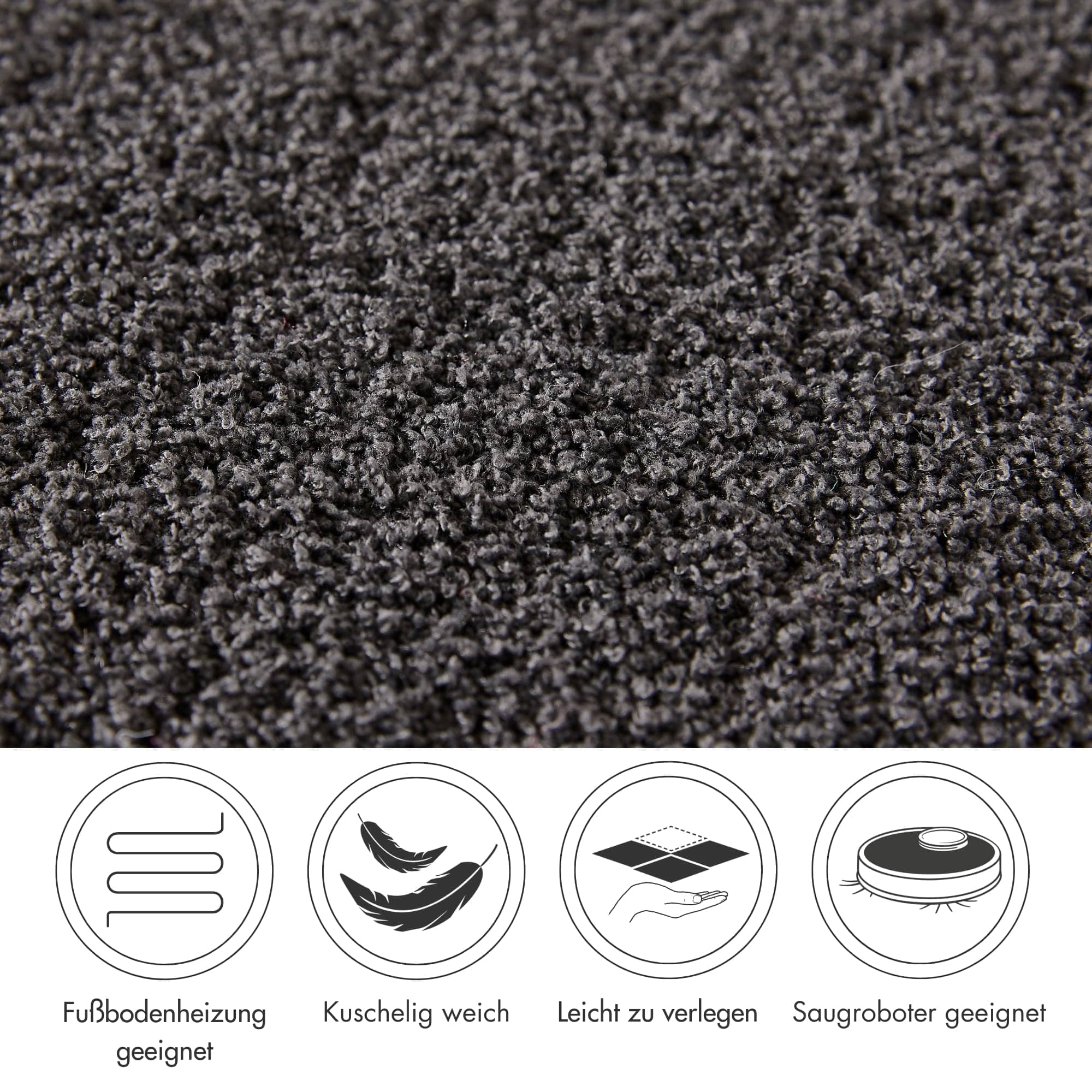 Andiamo Teppichboden »Softness, Velours, Made in Belgium« rechteckig 17 mm Höhe Uni Farben, Breite 400 cm, besonders weich, Wohnzimmer, Schlafzimmer