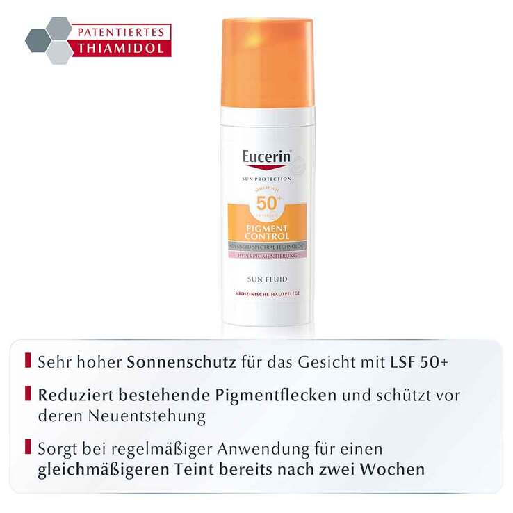 Eucerin Sun Fluid Pigment Control LSF 50 +, 2x50 ml