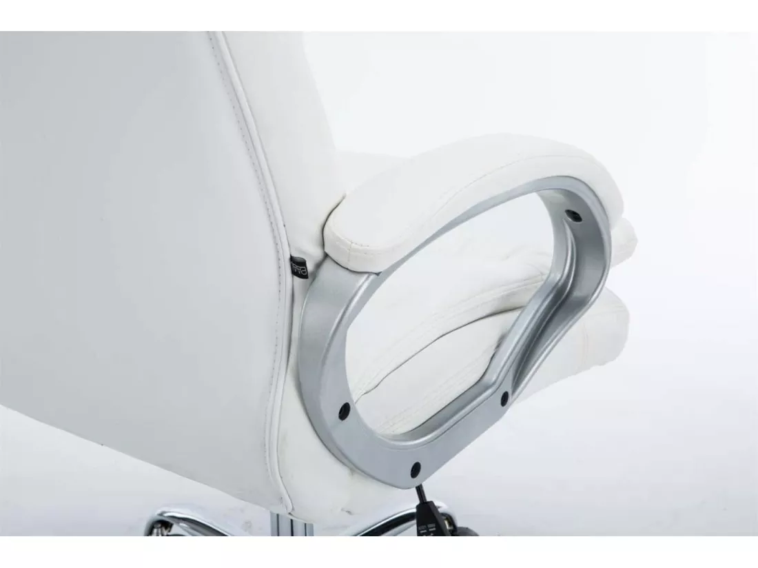 Chaise de bureau - Similicuir - Blanc - XXL Vancouver