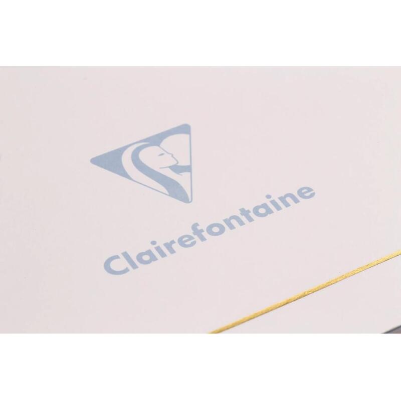 Triomphe GOLD carnet piqûre textile A5 96 pages uni papier blanc 90 g - Blanc