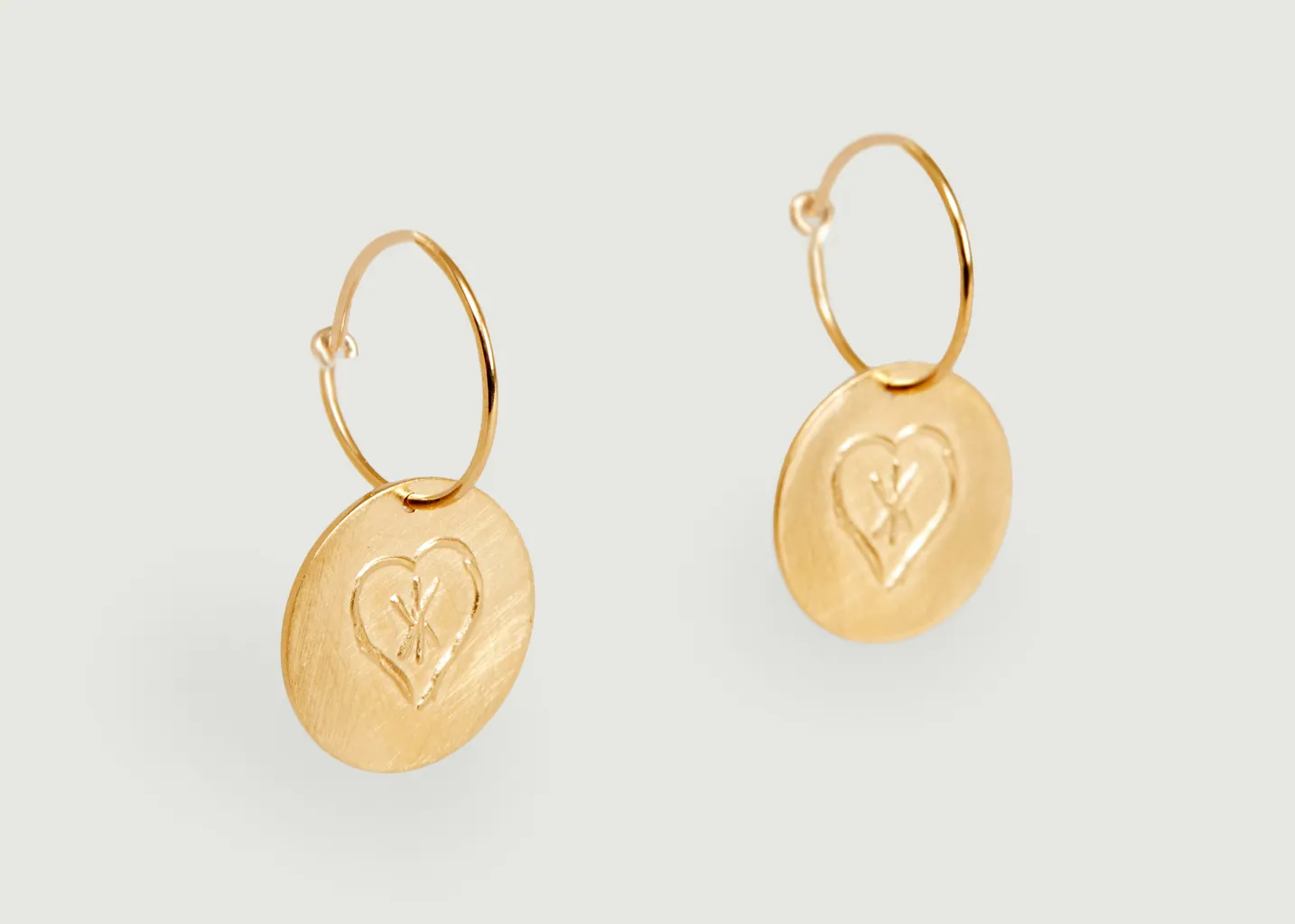 Boucles d'oreilles créoles vermeil Coup de Cœur Par Coeur