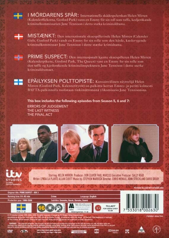 Prime Suspect / Mistænkt - Box 3 - DVD