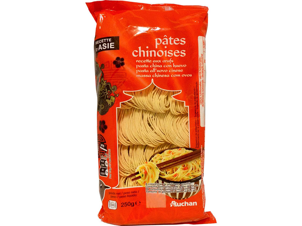 MASSA AUCHAN CHINESA COM OVOS 250G