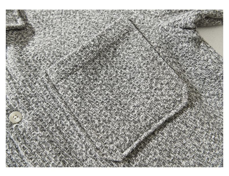 Nataro - Tweed overhemd met lange mouwen en knoopjes