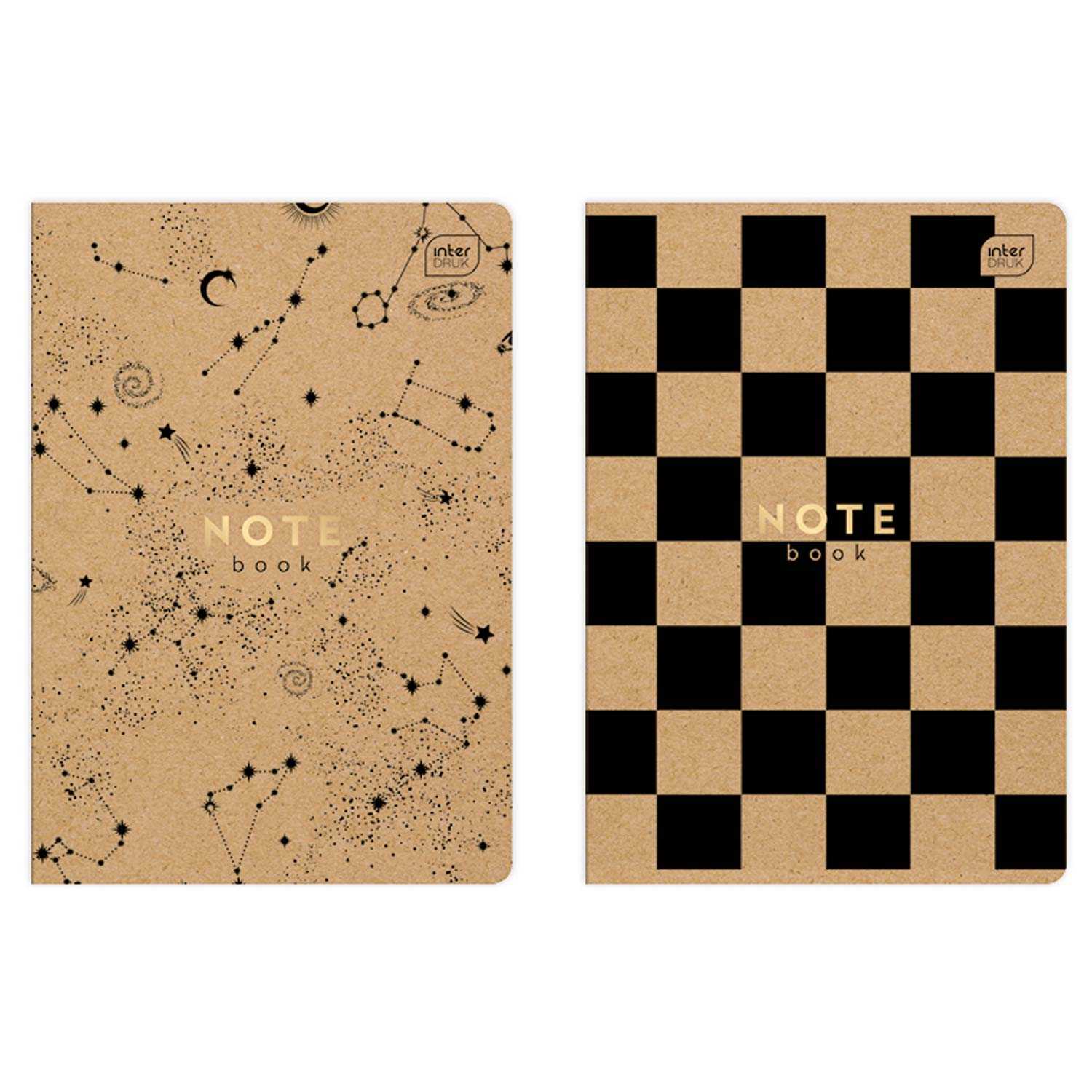 Notizbuch A5 60 Blatt kariert Kraftpapier-Cover