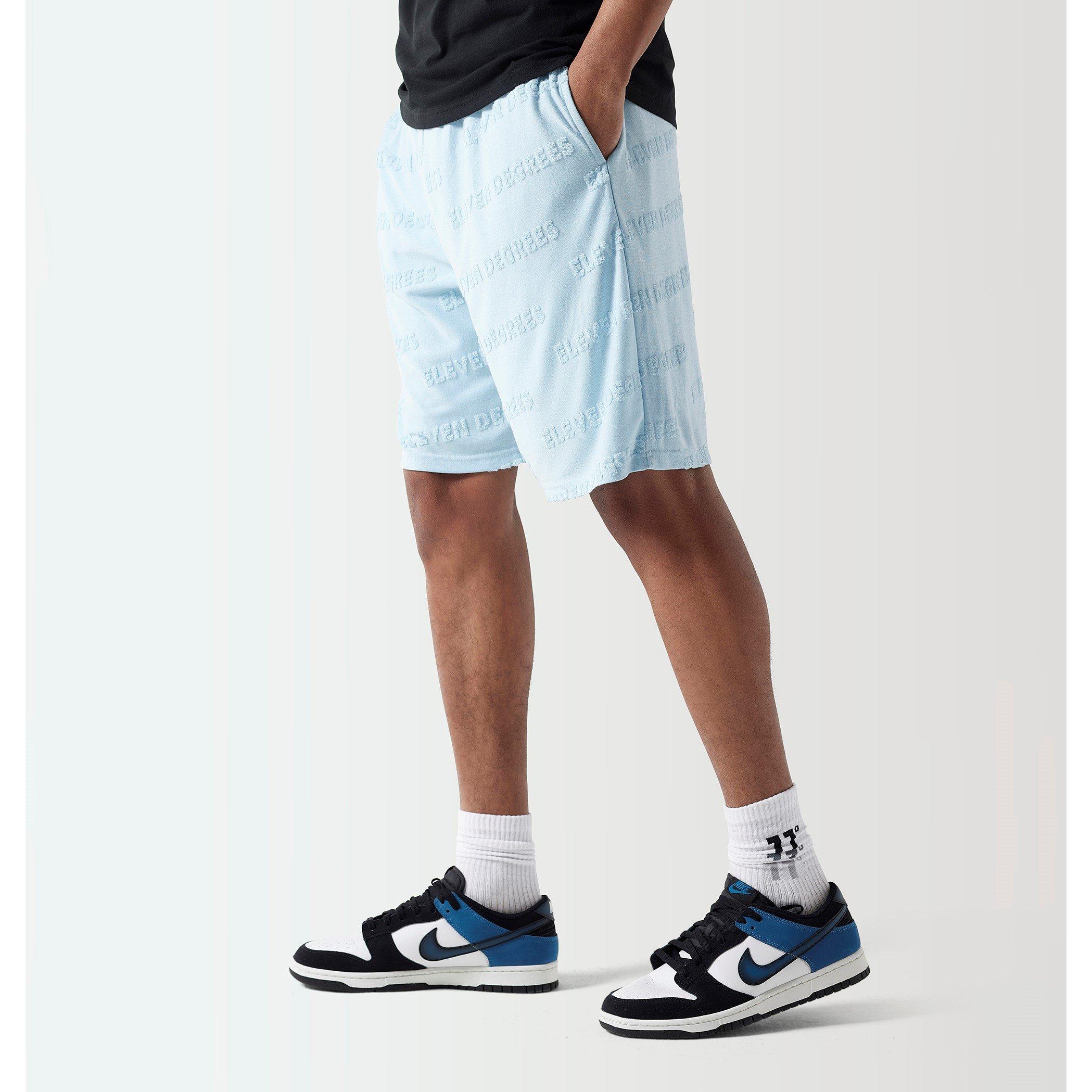 11 Degrees 11D Embossed Towelling Shorts Mens