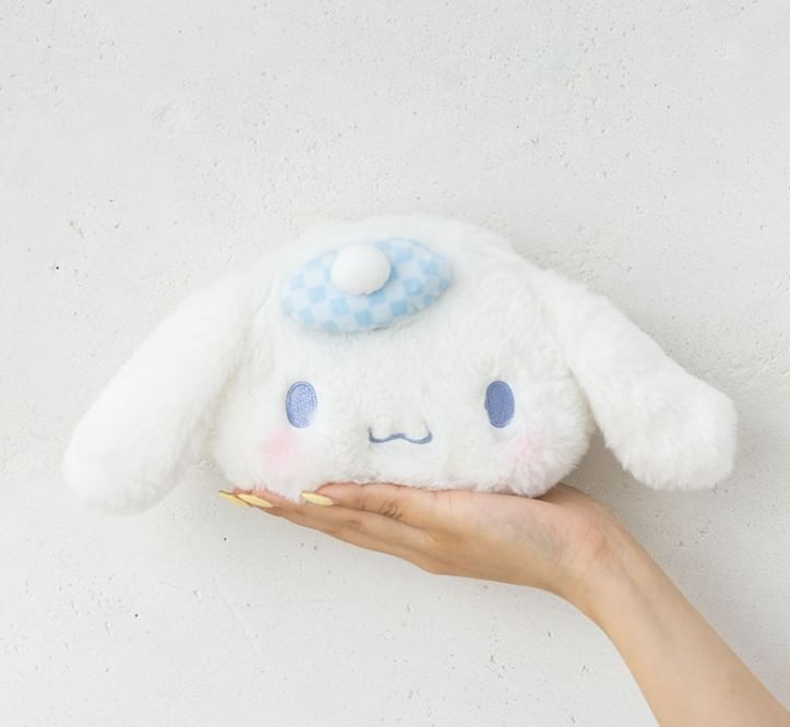 Sanrio - Cinnamoroll Face Fluffy Makeup Pouch (Nagomi Pastel Series)