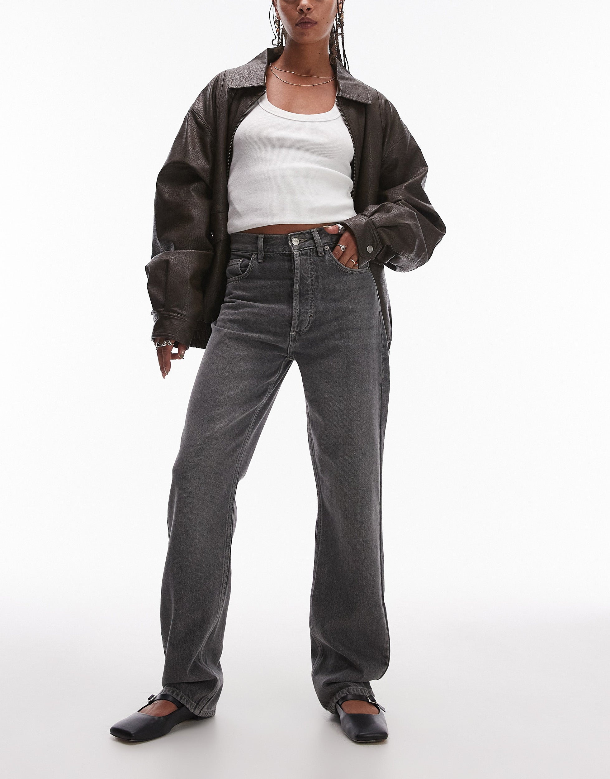 TOPSHOP High waist Straight fit Jeans