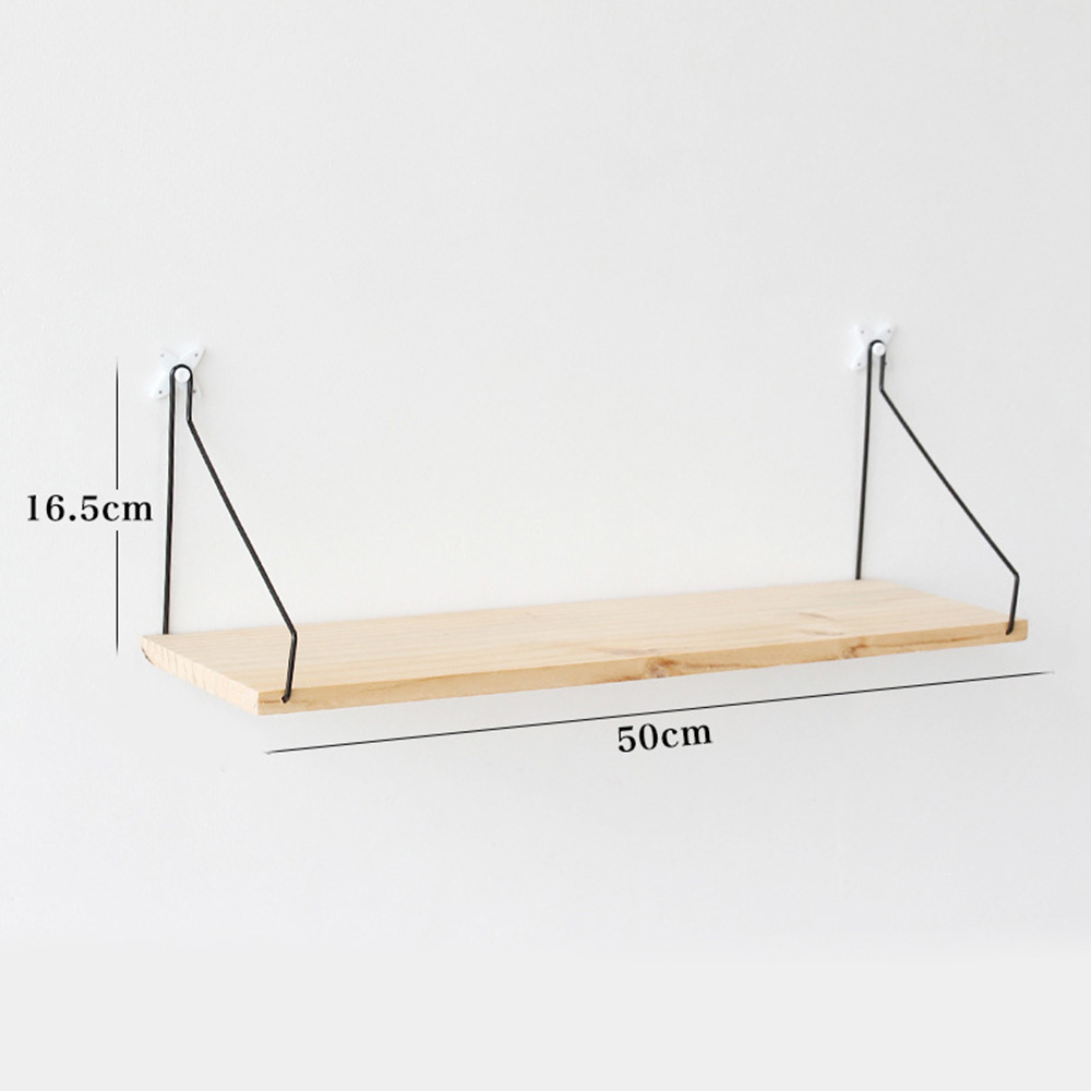 (50x15cm) Holz Wandregal Home Deko Schwebe Regal - Braun