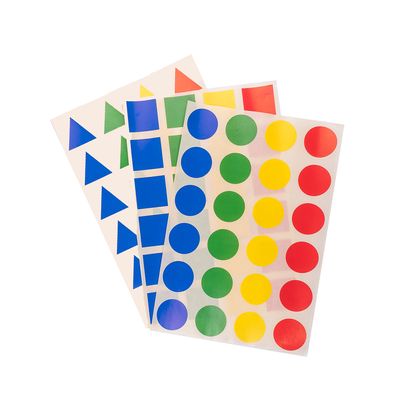 Cléopâtre - 72 gommettes géométriques - 4 cm - 4 couleurs - repositionnables