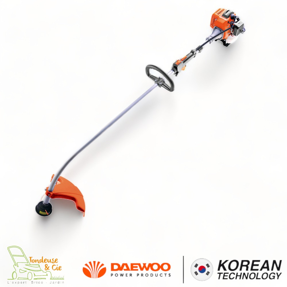 Coupe-bordure thermique daewoo - moteur 26 cm3, 1 cv - poignée delta et accessoires inclus datr300