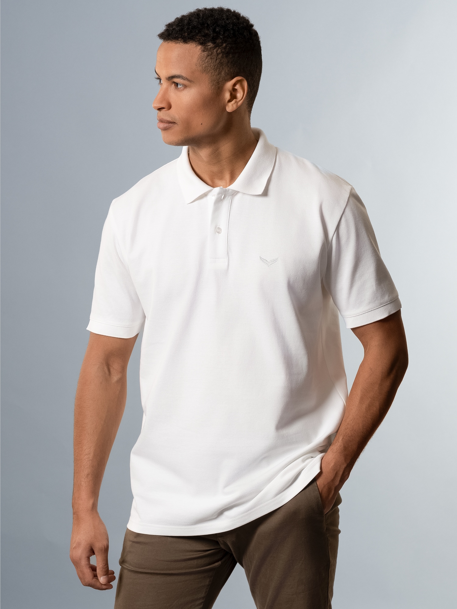Polo-Shirt 100% Biobaumwolle Weiss