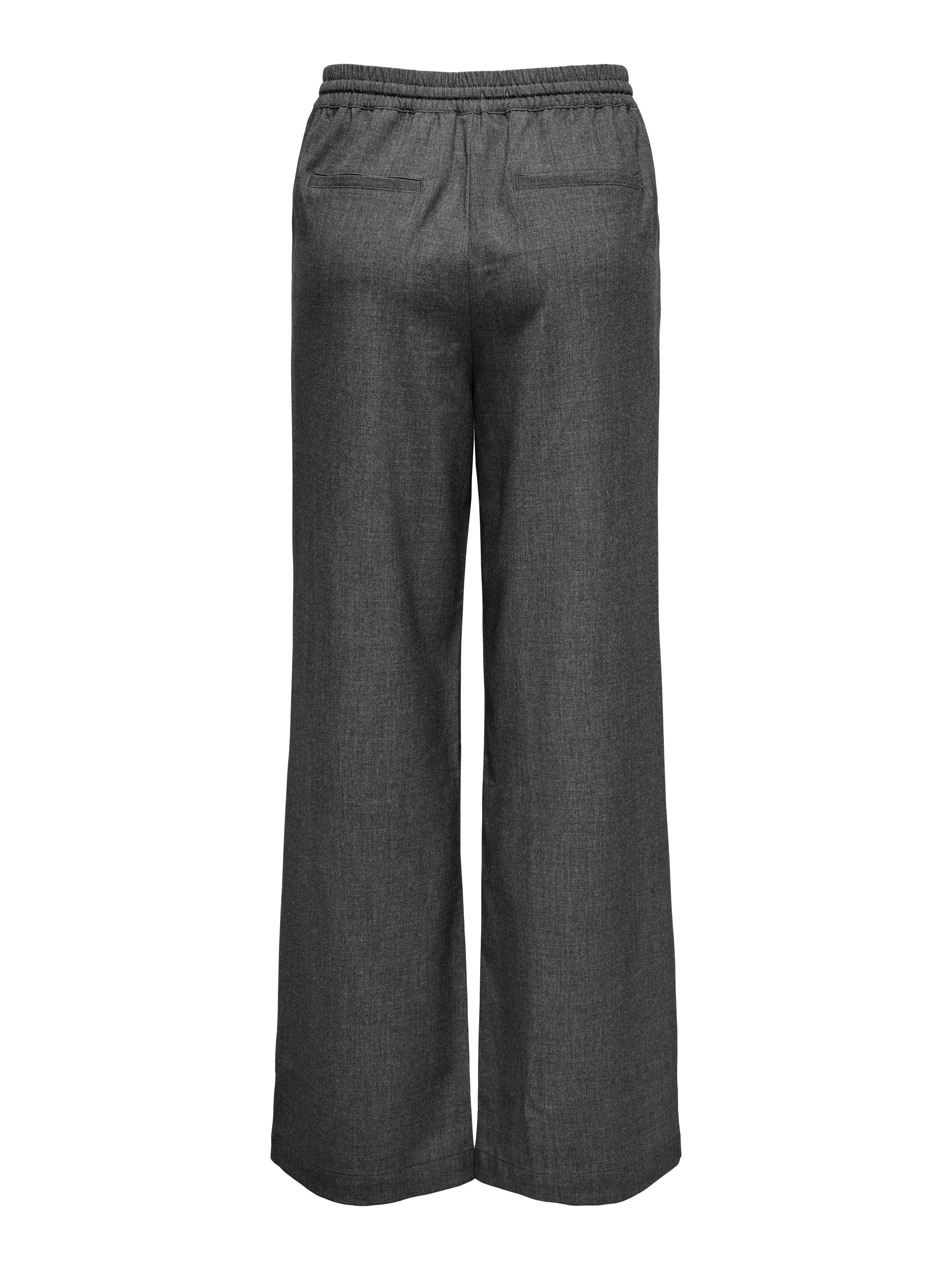 JDYWILLY Mittlere Taille Weiter Beinschnitt Hose mit weitem Beinschnitt Dark Grey Melange