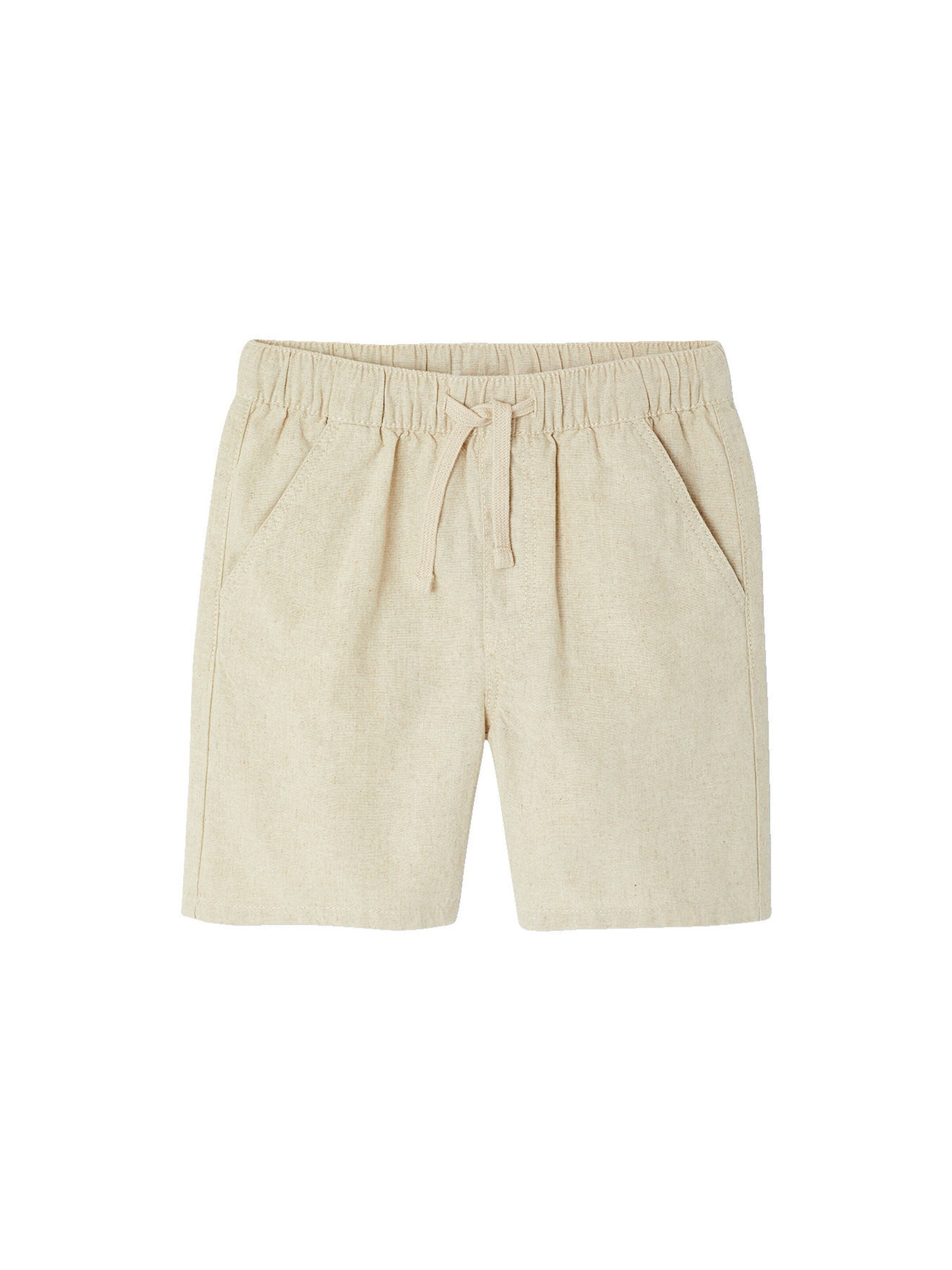 Vertbaudet Jungen Hose mit Leinenanteil beige meliert