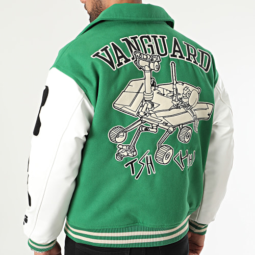 Veste Teddy Vert Blanc