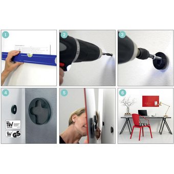 Kit de rechange fixation murale artverum M, noir