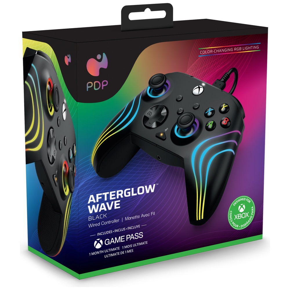 PDP Gaming Xbox Afterglow™ Wave Kabelgebundener Controller – Schwarz