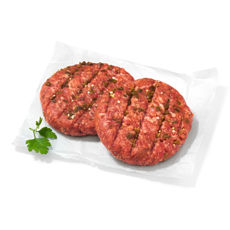 AH Greenfields Beefburger jalapeno 2 stuks