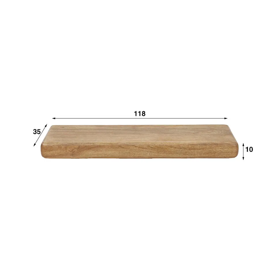 Fraaai - Renee wandplank 118 cm - mangohout