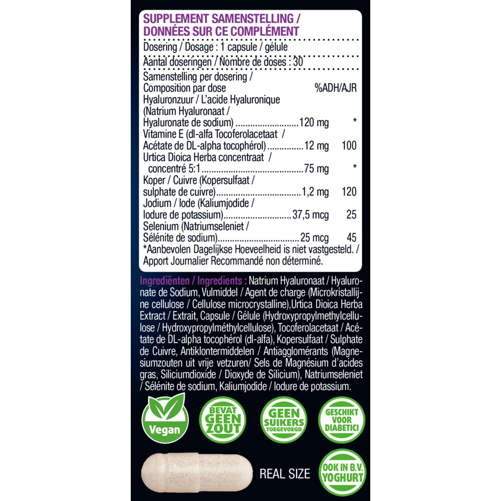2x Lucovitaal Hyaluronzuur 120mg One A Day30 capsules