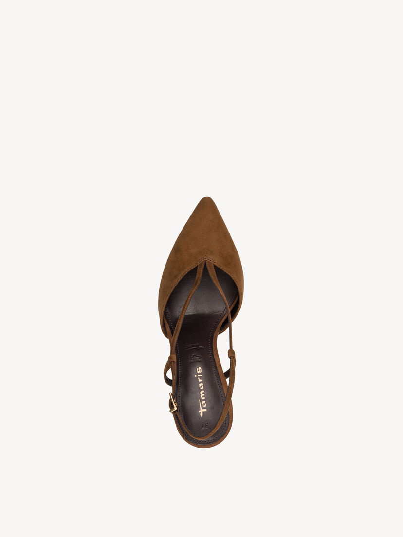 Leren Slingpumps - bruin