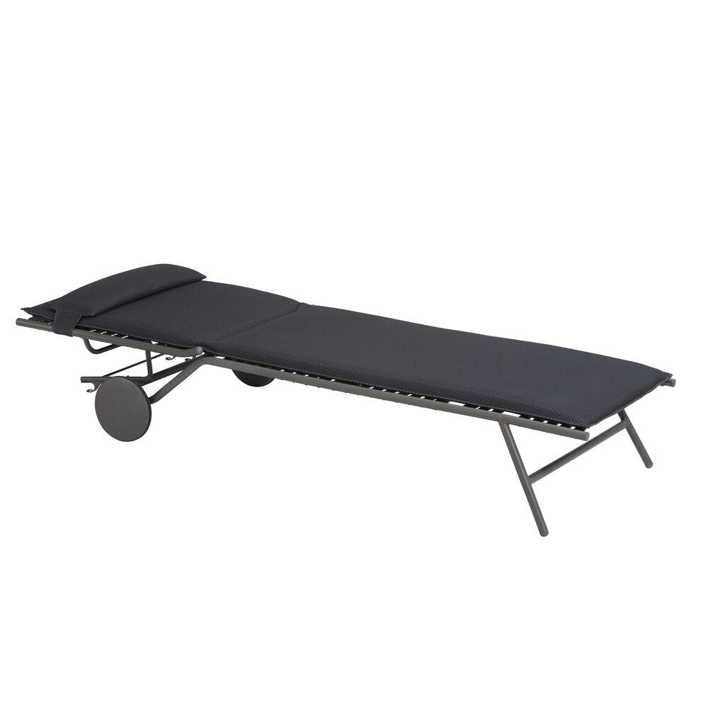 Gepolsterte Sonnenliege Miami II BeComfort® Grau Dark Grey