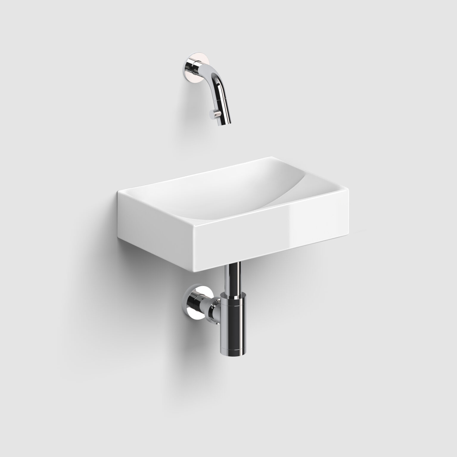 Clou Vale keramische fontein 28cm zonder kraangat wit glans